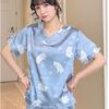 2 шт./комплект пижамы летние ледяные шелковые с короткими рукавами корейская версия сексуальных имитационных шелковых пижамных брюк большого размера домашний костюм