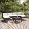 VidaXL Garden Lounge Set, 7 Pcs with Cushions Brown Wicker