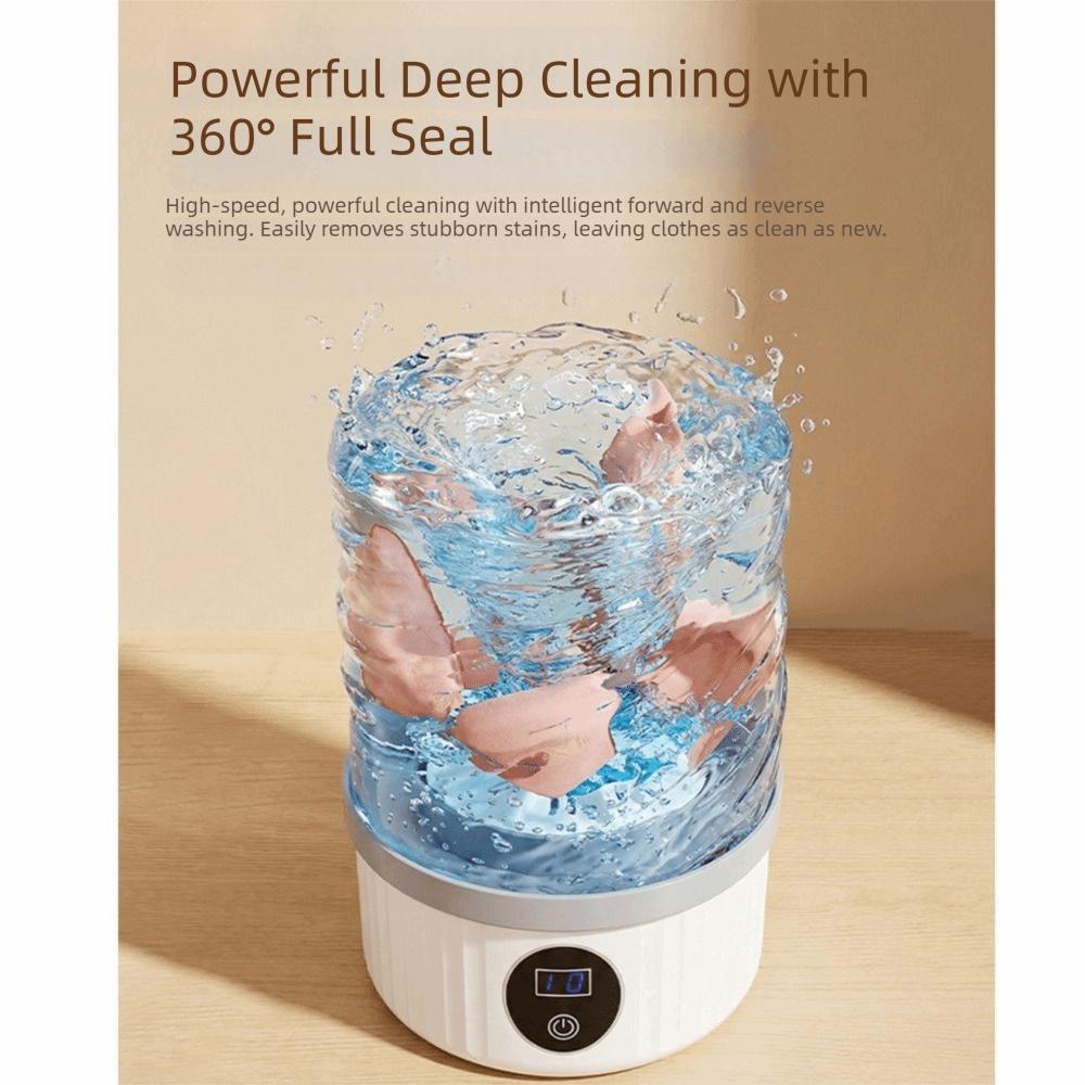 Transparent Tank Double Cup Washing Machine 2 Modes Double Barrel Laundry Cup Apartment Living