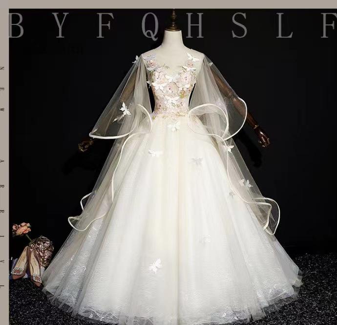 Красочное платье для сценического выступления из пряжи - Пышная юбка, Экзамен по искусству, Вечерняя одежда, Фотостудия, Свадьба, Приталенный силуэт