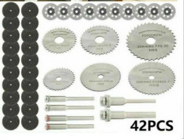 High-Speed Steel Saw Blades Set for Woodworking - Small, Thin Cutting Blades for Electric Grinders and Drills
