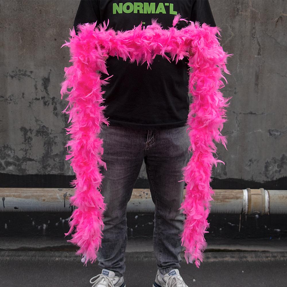 DIY 2M Natural Turkey Feather Boa Bulk - Pink Marabou Plumes for Wedding Decor, Carnival Costume, DIY Shawl Accessories
