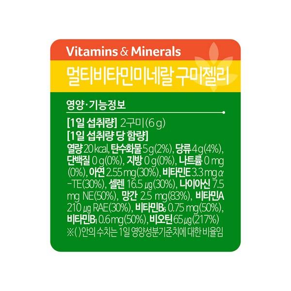 Cenovis Kids Multivitamin Mineral Gummy, 60 Tablets, 1 Piece, Korean Essential Health Food