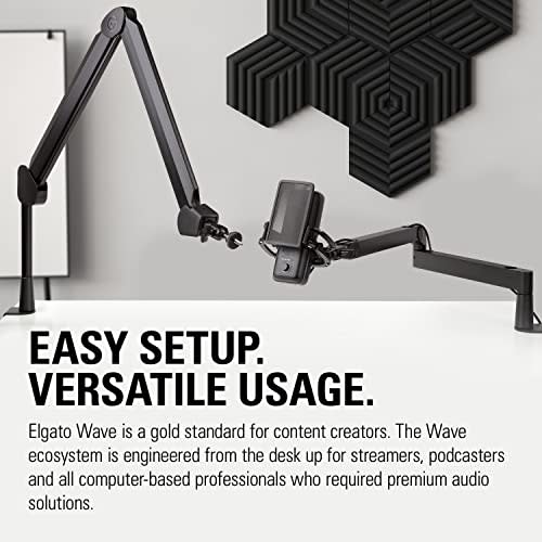 Elgato Wave:3 - Premium USB Condenser Microphone, Black, for Streaming, Podcasting, Gaming, and Home Office Use, Free Mixer Software, Sound Effects Pl