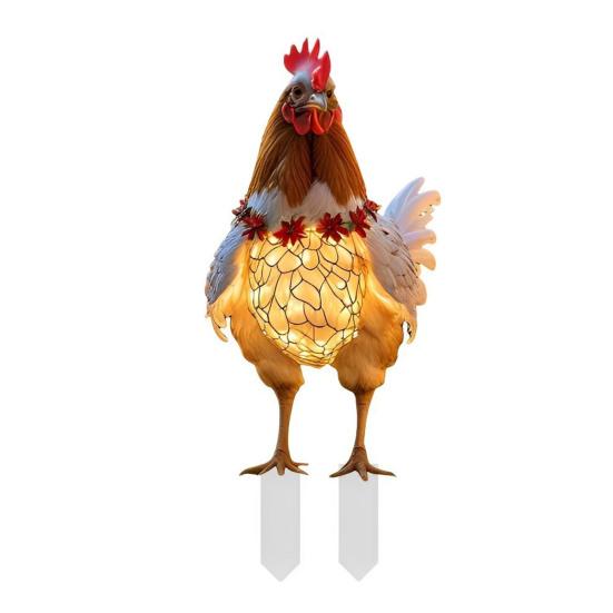 Рождественская цыпочка для сада, стойкая к погодным условиям, прочная акриловая, для улицы, патио, двора, газона, рождественская курица, пчела