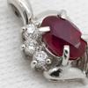 NON BRAND - Ruby 0.75ct DiamondPendant top Pt900/Ruby Array