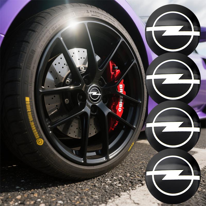 BBFK9 4pcs Car Wheel Hub Center Cap Sticker Metal Emblem Sticker For Opel Astra j g Insignia Corsa d Vectra c Zafira a Auto Gadgets
