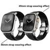 Мужской браслет для Apple Watch Ultra2 49 мм Серия 10 46 мм Силиконовый ремешок Подходит для Iwatch 7 8 9 45 мм Se 4 5 6 44 мм Регулируемый Correa