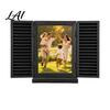 Personalized Photo Display Frame Key Holder with Hidden Storage Shelf Mediterranean-Style Window Artistic Textured Wall Shelf Stand Functional