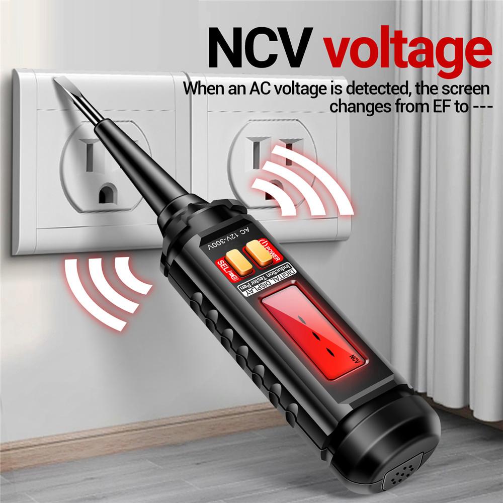 AC12-300V Бесконтактный индикатор напряжения, индукционный цифровой детектор мощности, умный электрический отвертка-щуп для цепи
