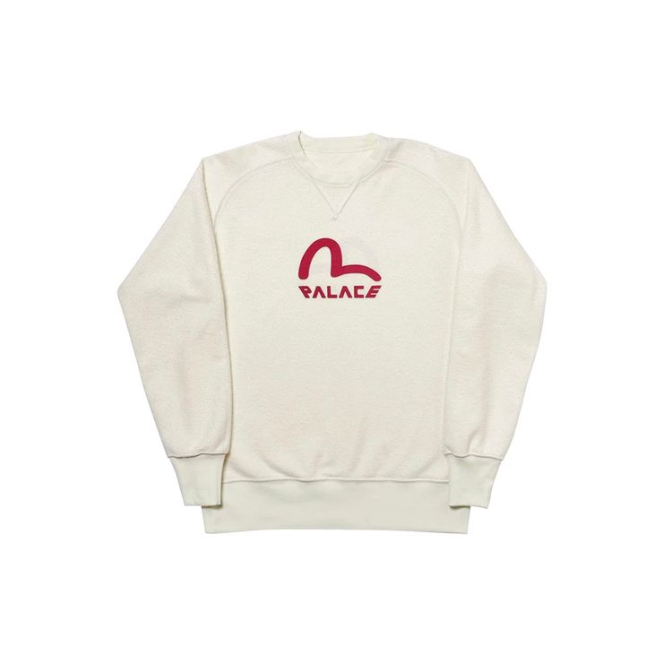 Palace Двусторонний свитшот с круглым вырезом X Evisu, топы унисекс, белый PAL-SS20-011