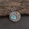 Украшения ручной работы из драгоценных камней Aqua Chalcedony, кулон из стерлингового серебра 925 пробы, уникальный дизайн, для женщин