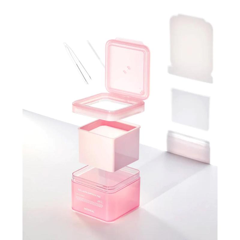 Mediheal Collagen Ampoule Pad подтягивает морщины и линии, укрепляет кожу и восстанавливает эластичность 100 подушечек