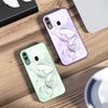 Бабочка из Ледяных Кристаллов Для Samsung A73 72 71 A70 56 55 54 A53 52 51 50 42 A35 A34 33 32 31 26 25 24 23 22 30 стеклянный чехол для телефона