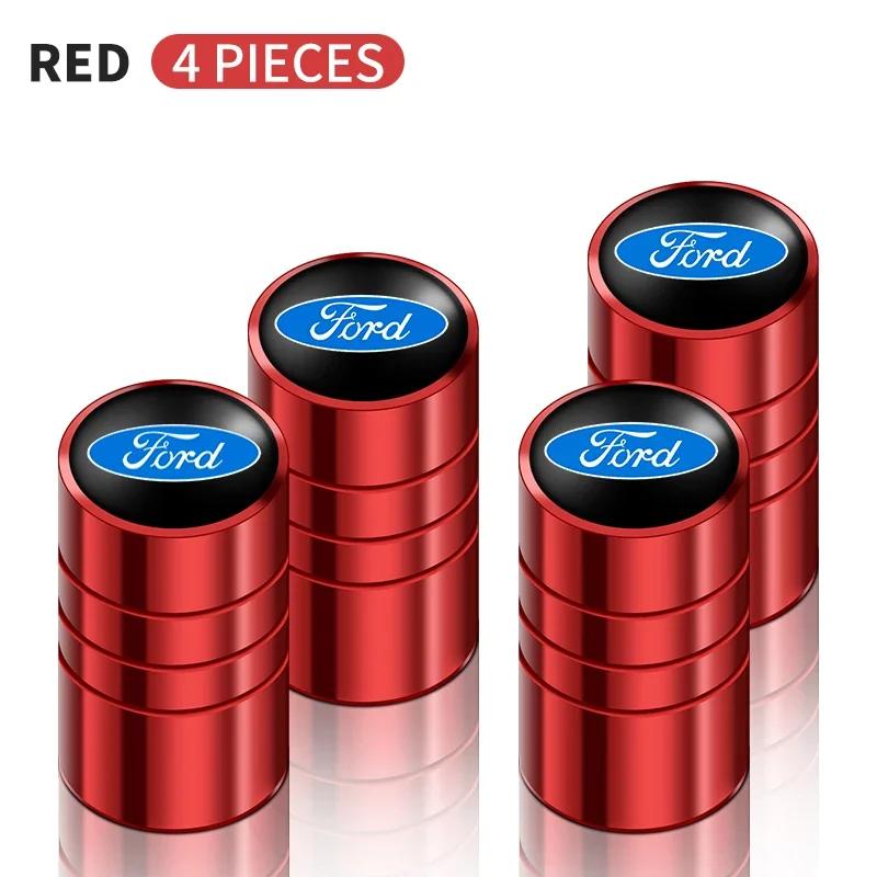 New 2026 Car Sticker 4pcs Car Wheel Air Valve Stem Cover Caps For Ford Focus Fiesta Ranger Mondeo Escort Falcon Flex S-MAX Kuga