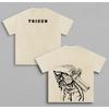 Anime TRIGUN Vash The Stampede Print Tee Men Short Sleeve Cotton Tshirts Vintage Washed T-shirt Harajuku Male Oversized T Shirt