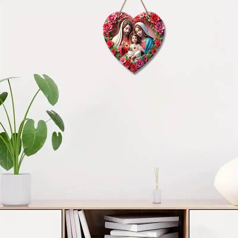 Подвеска «Святая ночь», украшение для стен или дверей дома, плоская деревянная 2D, рождественское украшение, подарки для друзей и семьи