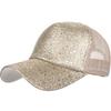 Mesh Cap Star Pattern Hat Sports Running Outdoor Women Men CA675 [White Fang] (Gold)