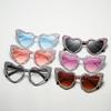 Travel Accessories Sun-Protective Heart-Shaped Sunglasses Hip Hop Rhinestone Decoration Driving Glasses Eyewear Party Glasses