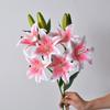 С 3 цветками и 2 бутонами Искусственный цветок лилии 67 см 6 цветов Искусственные цветы Подарок на День святого Валентина Украшение для дома