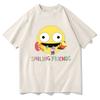 Funny Smiling Friends Cartoon Print Tshirts Summer Spring  Teeshirt Graphic Printing Tshirts High Quality Soft Tees