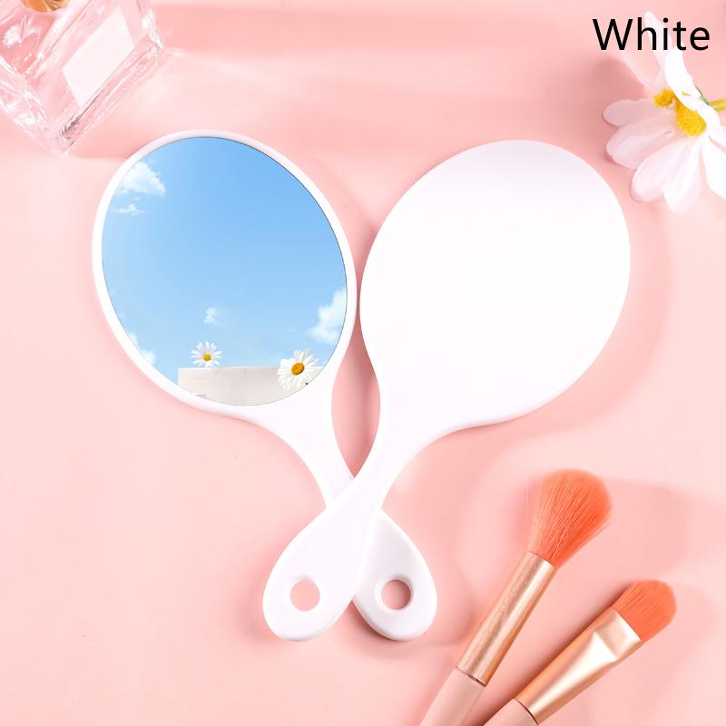 Handheld Makeup Mirror Round Makeup Vanity Mirror With Handle Hand Mirror Spa Salon Compact Mirrors Cosmetic Mirrors For Women