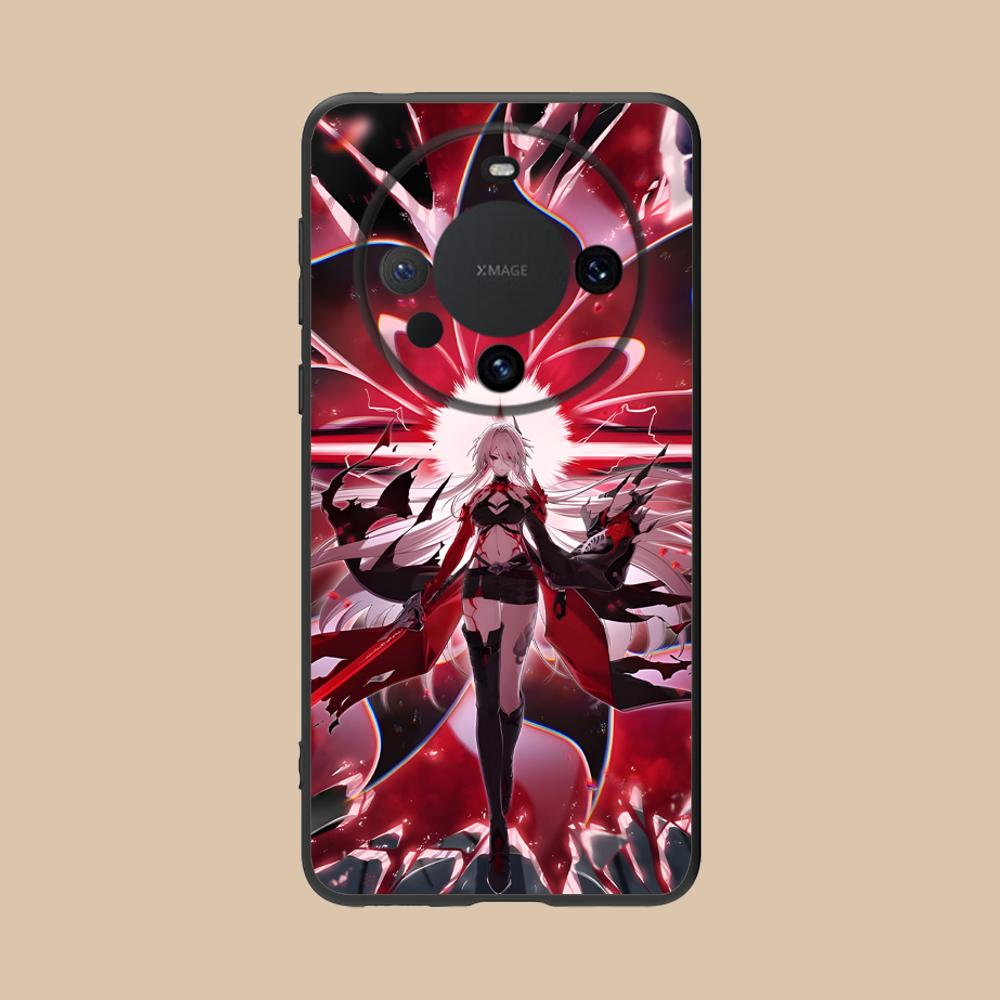 HSR Acheron Матовый ТПУ Чехол для Мобильного Телефона для Huawei Mate 60 50 40 30 20 10 Pro Plus Lite E 5G Цветной Печатный Чехол