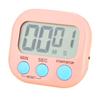 Stylish Magnetic Kitchen Timer with Large Screen, Stopwatch, Countdown Function, Pink