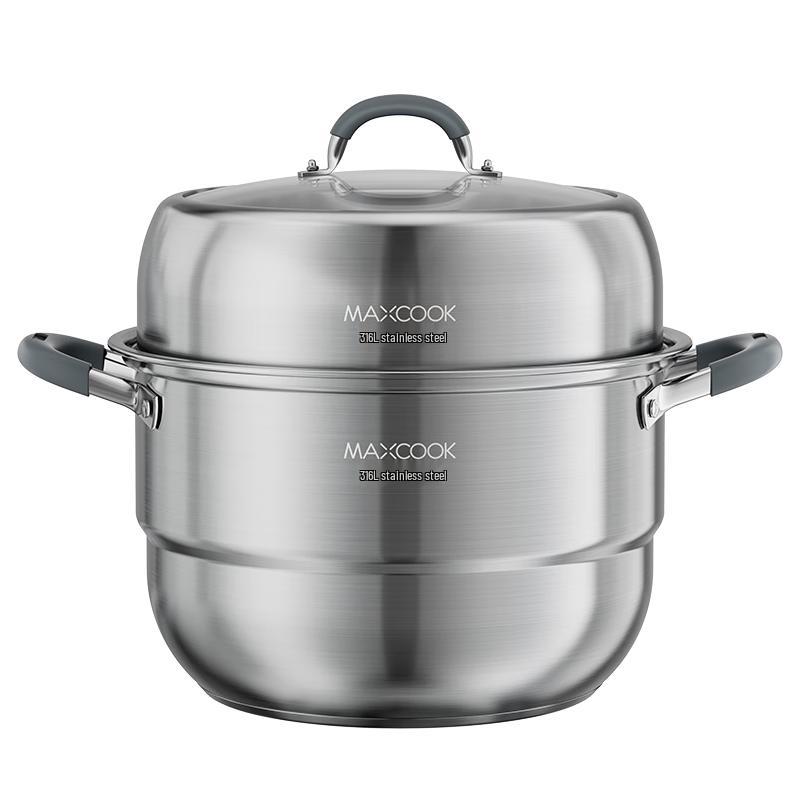 MAXCOOK 316L Stainless Steel 2-Layer Steamer