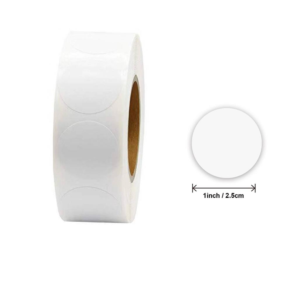 About 500pcs Labels 1inch Blank Round Colorful Craft Stickers Seal Labels Teacher DIY Stickers for Package Sticker Stationery