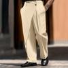 Мужские брюки от костюма с неровным кроем, прямые брюки с широкими штанинами, свободные брюки
