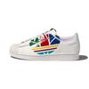Superstar Pure J Colorful Trefoil — Детские кроссовки Cloud White Red Blue FW4008