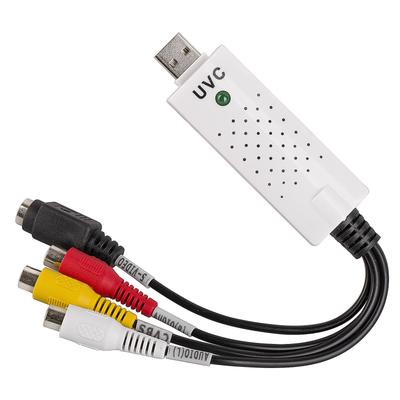 USB-карта захвата видео и аудио, аналоговый RCA S-Video AV-вход, адаптер для компьютера PC