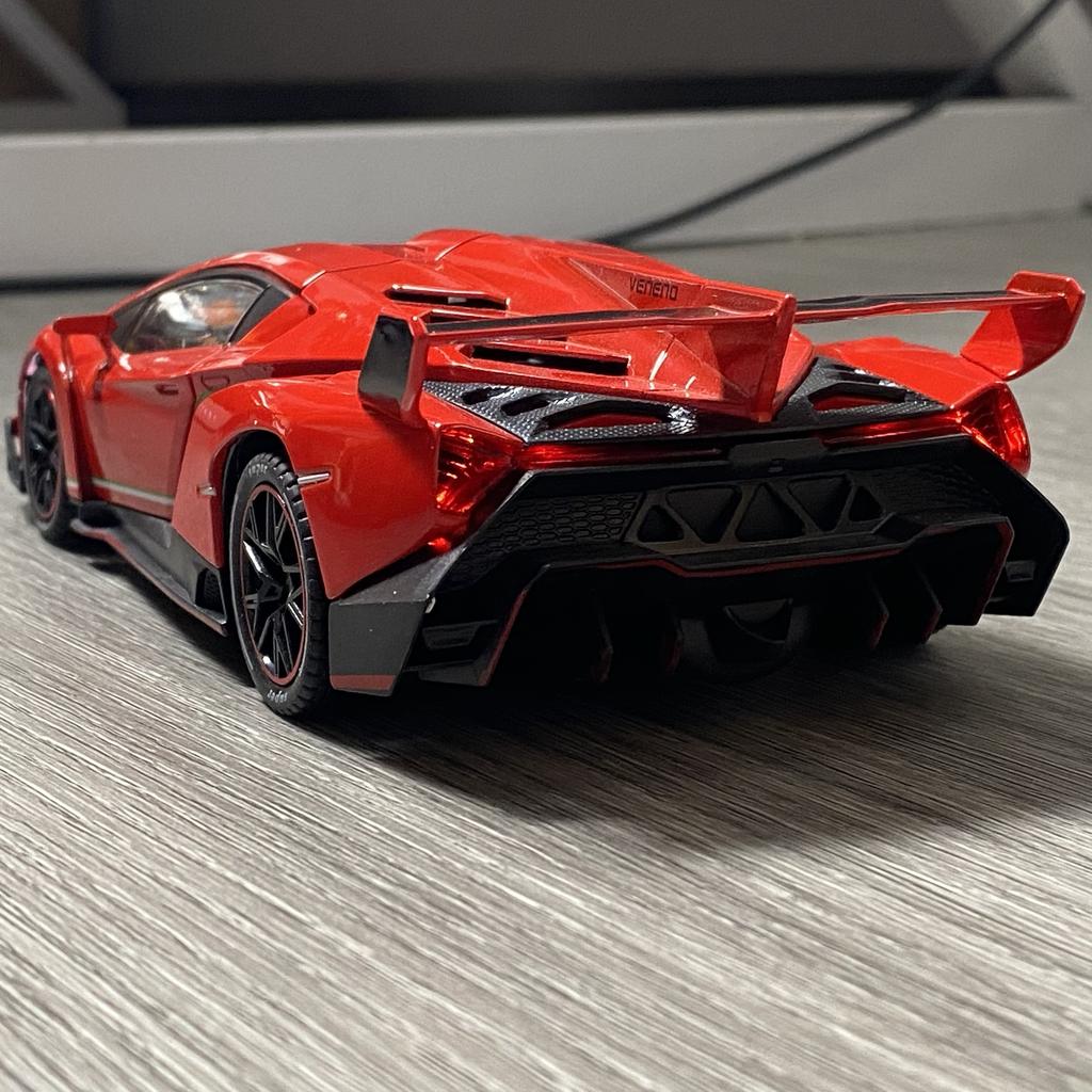 1/24 Lamborghini Veneno Лимитированная Серия Суперкар Сплав Литой Металл Модель Машины Звук и Свет Инерционный Детская Игрушечная Машина Украшение Хобби