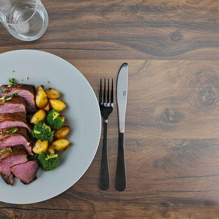 Mange-debout 60 x 60 cm - modèle Milan T chêne hunton