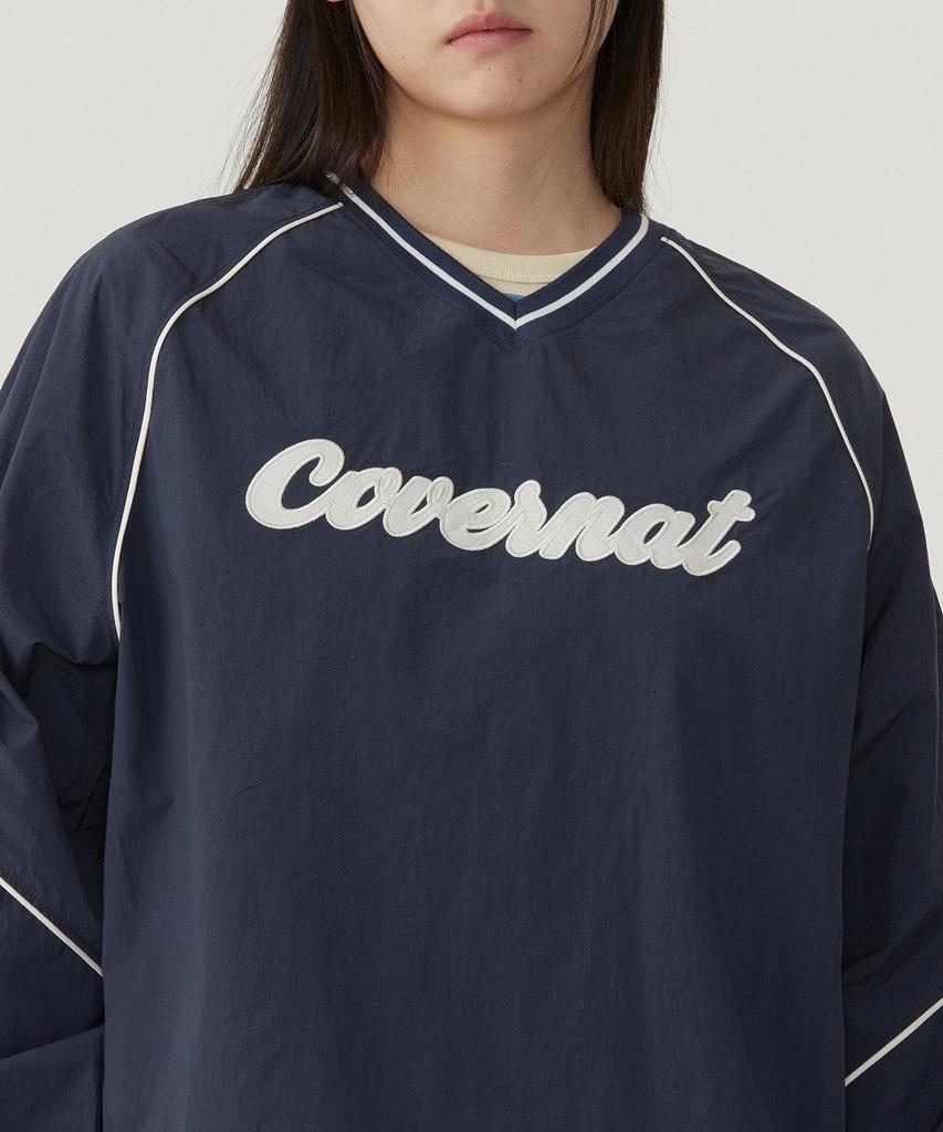 COVERNAT WOMAN Logo Nylon Long Sleeve Navy