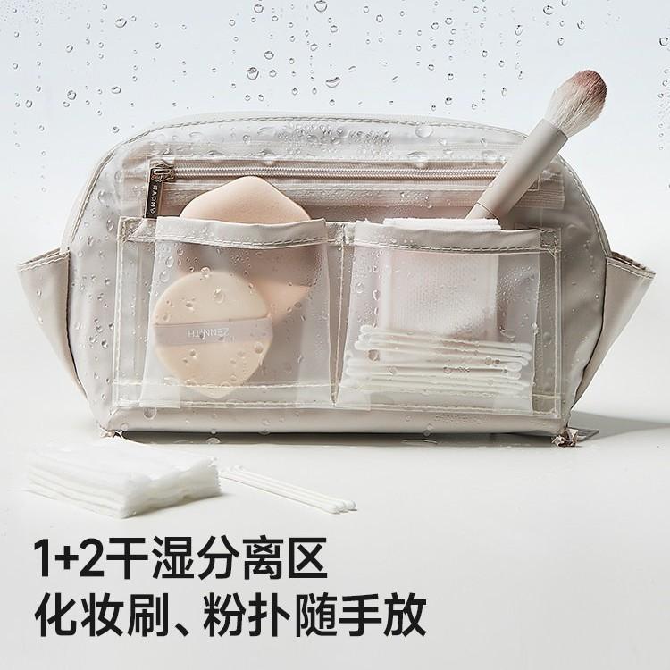 2026Women's high-end portable makeup bag with compartments for organized storage, ideal for travel and toiletries, and waterproof