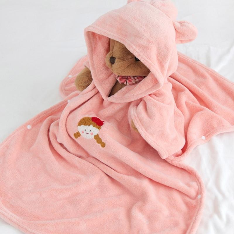 Детский халат с капюшоном, банное полотенце, дышащая детская накидка, быстросохнущий, мягкий, мультяшный плащ, пончо для новорожденных, с высокой впитываемостью