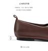St&Sat/Saturday Retro Versatile Single Shoes Spring Flat Heel Casual Style Square Head Comfortable Deep Mouth Women's Shoes