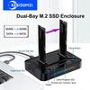 Корпус для M.2 NVMe/SATA Станция для подключения двух жестких дисков Клонирование жесткого диска в автономном режиме Копир M.2 SSD Адаптер USB GEN2 Корпус для SSD