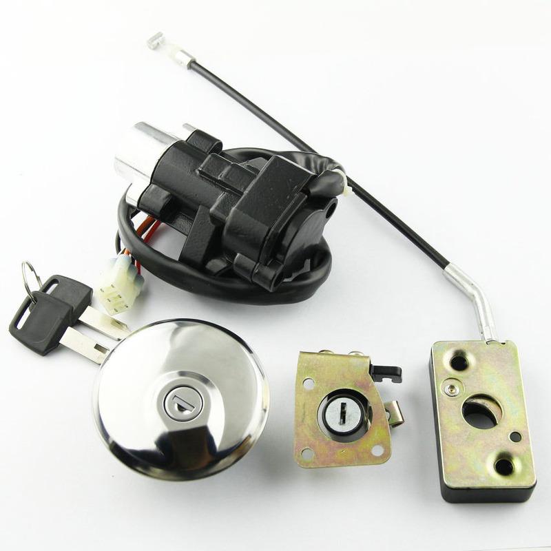 Motorcycle Ignition Switch Fuel Tank Cap Kit For Suzuki GZ125 1998-2003 GZ250 1999-2011 GZ 125 250 Seat Lock Cover Key Set Parts