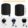 Vertical Round Smoker Cover, Kettle Grill Cover, BBQ Barbecue Cover, Kettle Grill Cover Fire Pit Solid Barrel Protection