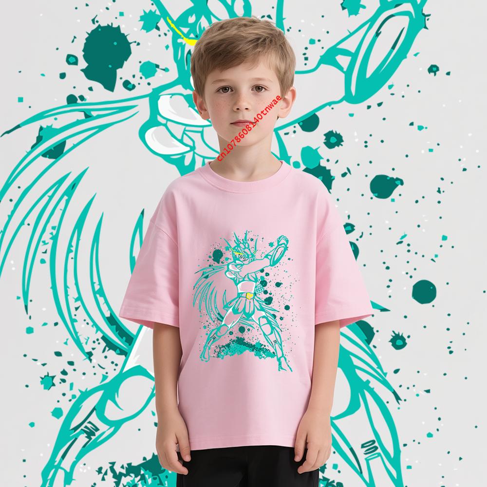 Saint Seiya Dragon Shiryu Anime Print Kids T Shirt 100 Cotton Boys Girls Unisex Cartoon Tee Soft Comfortable Short Sleeve Top