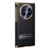 Premium Leather Magnetic Flip Case With Built-in Stand Mate X3/X5 Tri-Fold Phone Texture Business Style