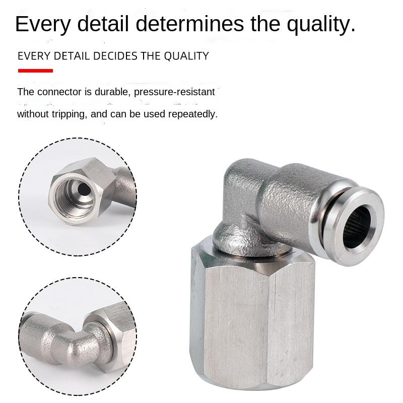 304 Stainless Steel Pneumatic Hose Fitting PC PCF PL PLF PB Air Tube Connector 1/8 1/4 3/8 1/2 BSP Quick Release Pipe Fittings car Pressure