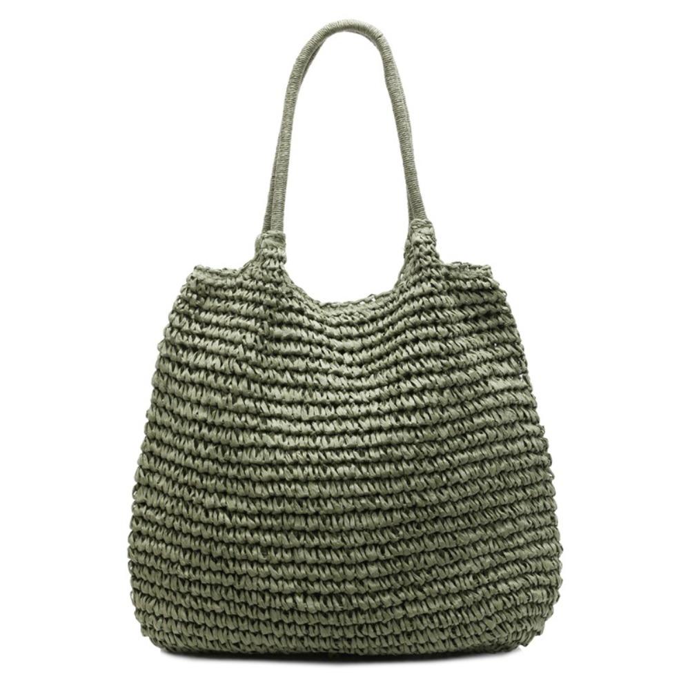 Bohemian Weave Tote Bag Hollow Out Summer Beach Bag Fashion Straw Shoulder Bag Travel