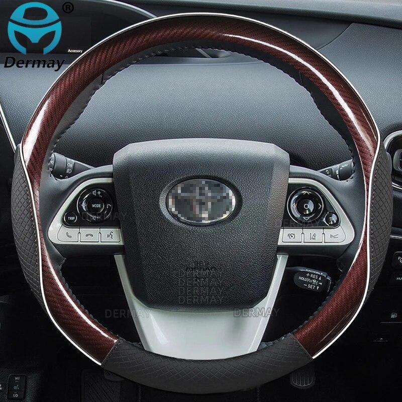Для Toyota Prius 30 20 V Prius C Plus Plug-in Prime XW10 XW20 XW30 XW50 2001 ~ 2022 Автомобильный чехол на руль автомобильные аксессуары