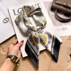 Luxury Design Chain Print Square Silk Scarf Lady Thin Neck Scarves Fashion Summer Sunscreen Headscarf For Women Bandana 70x70cm