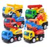 ALZEU Miniature Car Set of 6 Aerial Work and Dump Sandbox and Toy Models for Construction and Working Vehicles Series Models Crane, Ladder, Platform,