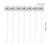 12pcs Reusable Discos Balls Glitter Drink Stirrers Swizzle Stick Coffee Beverage Stirrer for Mixing Cocktails Whiskey